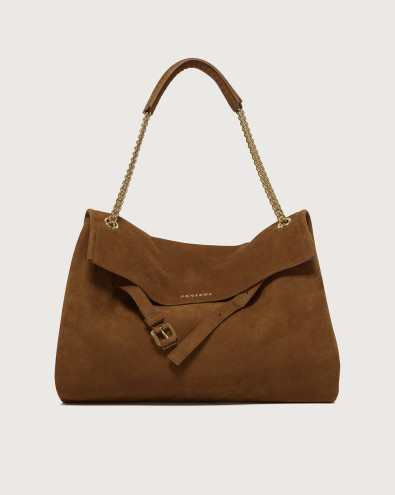Venus Nabucco Midi nubuck leather shoulder bag