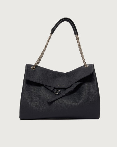 Venus Soft Midi grained leather shoulder bag