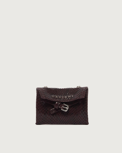 Mini Venus Exotic python effect leather bag charm