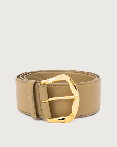Nappa B leather belt 5 cm