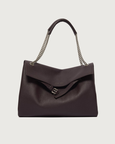 Venus Soft Midi grained leather shoulder bag