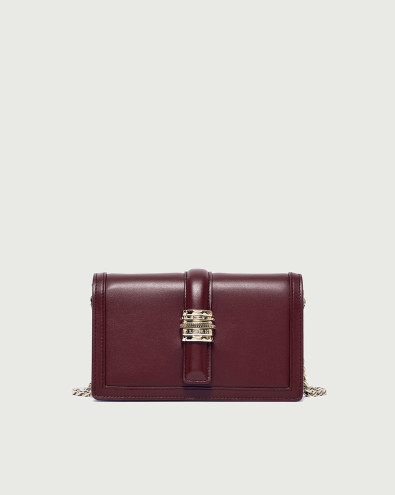 Coquette Alba leather clutch bag with strap