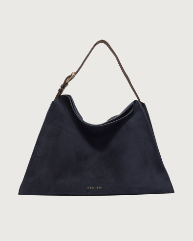 Trinity Peach Oro Large suede shoulder bag