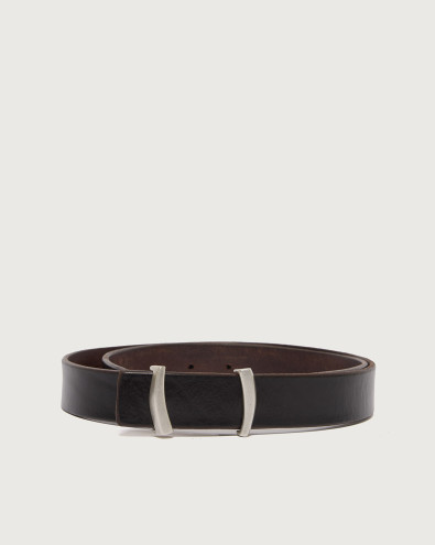 Iconic Brackets Bull Soft leather belt 3 cm