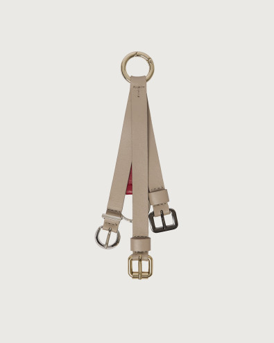 Boston leather key ring