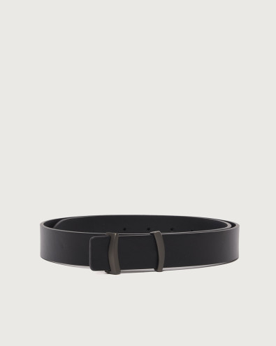 Iconic Brackets Monaco leather belt 3 cm