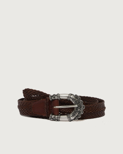 Braided Heritage Masculine leather belt 5 cm