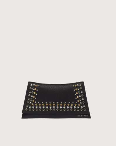 The Room Pegaso Stud leather clutch bag