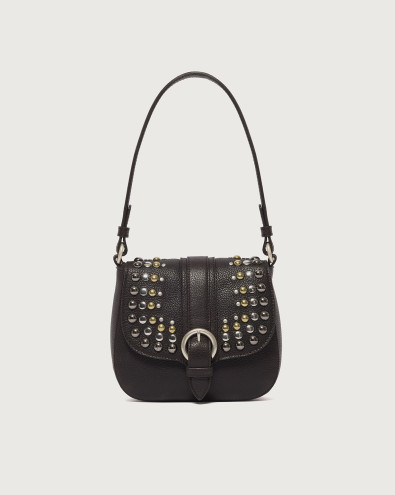 Sunday Pegaso Stud leather shoulder bag