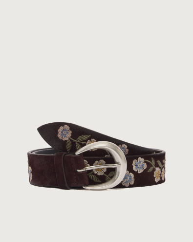 Peach Ramage suede leather belt 3,5 cm