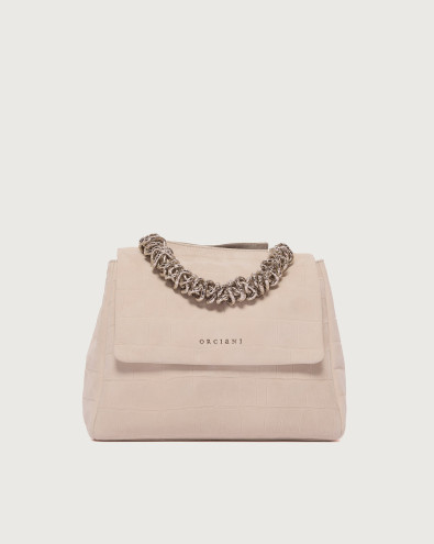 Sveva Twilight Small nubuck leather handbag