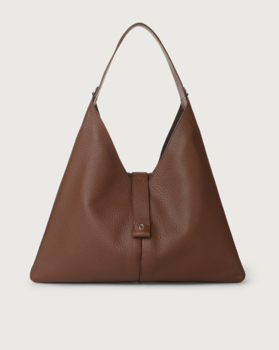 Vita Soft leather shoulder bag with strap