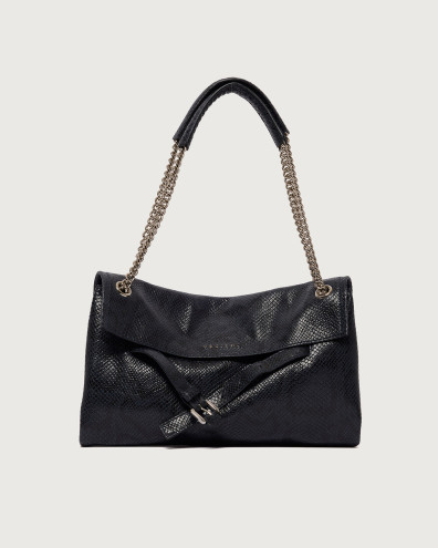Venus Exotic Small python effect leather shoulder bag