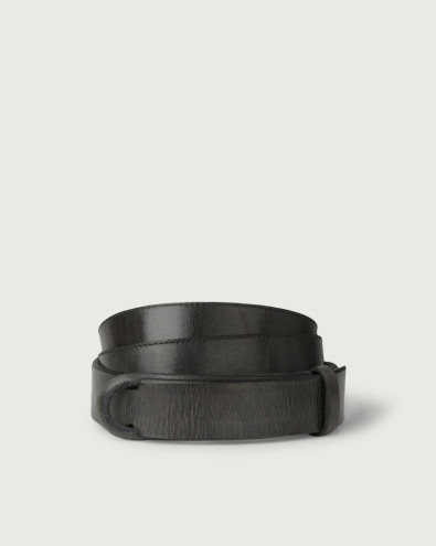 Dive leather Nobuckle belt