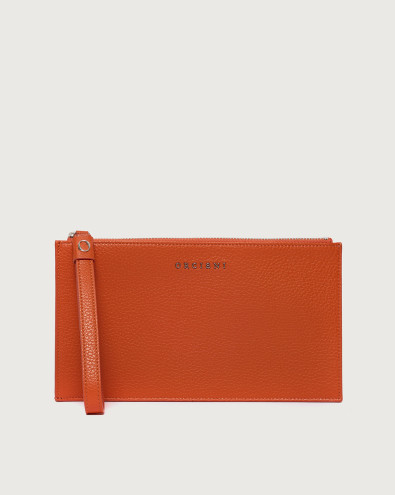 Micron leather pouch with wristband