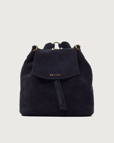 The Door Peach suede leather backpack