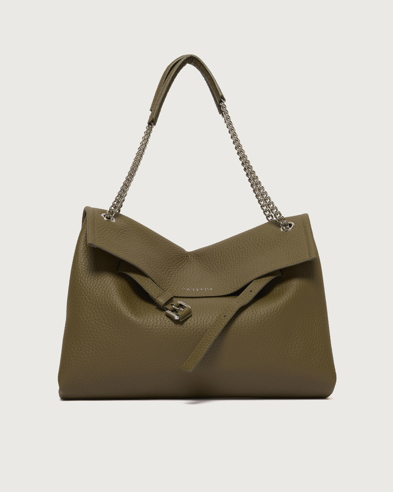 Venus Soft Midi grained leather shoulder bag