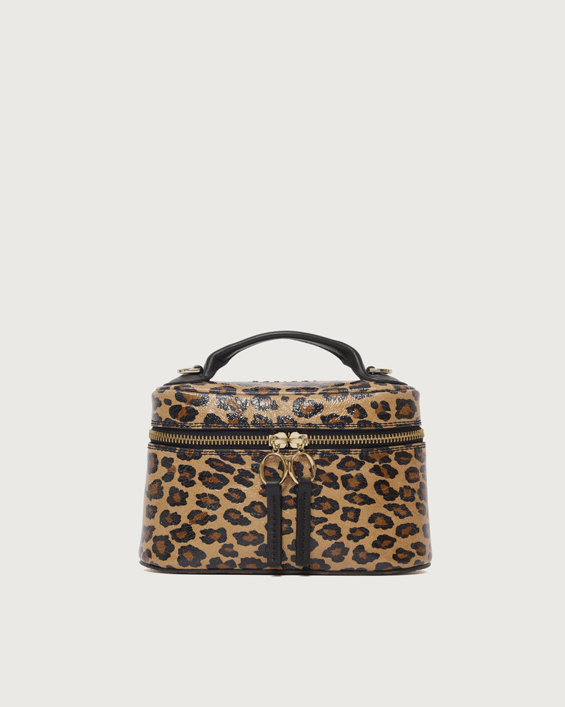 Joy Leopard leather mini bag