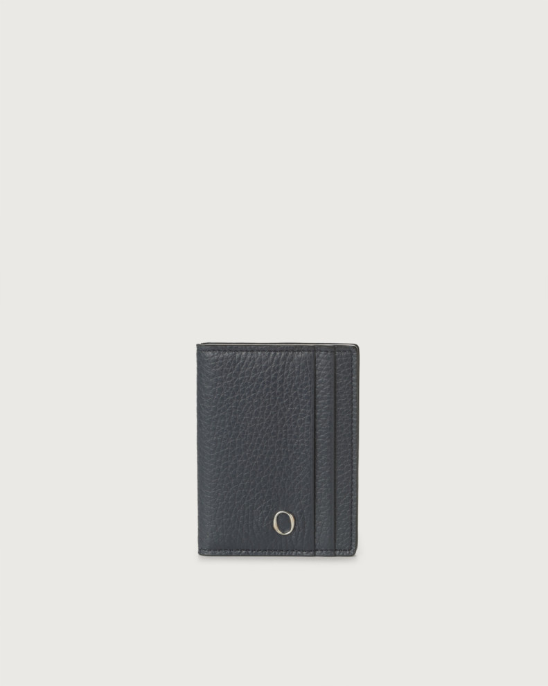 Micron hinge opening leather card holder