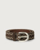 Cloudy Frame suede leather belt