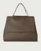 Sveva Soft large leather shoulder bag with strap
