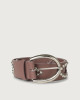 Micron leather belt with studs