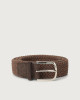 Bouclé braided wool stretch belt