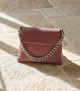 Missy S Soft grained leather shoulder bag with strap