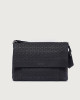 Chevrette Woven leather messenger bag