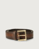 Buffer leather belt with micro-studs
