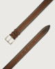 Orciani Buffer leather belt 3,5 cm Leather Cognac