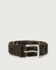 Orciani Bull Soft chain like leather belt Leather Chocolate