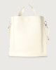 Orciani Iris Soft leather shoulder bag with strap Leather White