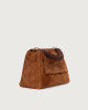 Orciani Sveva Peach Small leather handbag with strap Suede leather Brown