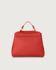 Orciani Sveva Soft small leather handbag with strap Grained leather, Leather Marlboro red