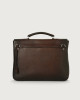 Orciani Micron Deep leather midi briefcase with strap Leather Brown