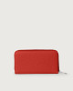 Orciani Zip around Soft leather wallet with RFID protection Grained leather Marlboro red