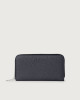 Orciani Zip around Soft leather wallet with RFID protection Leather Navy