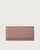 Orciani Micron leather envelope wallet with RFID Leather Mauve