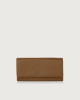 Orciani Soft leather wallet with RFID protection Grained leather Caramel