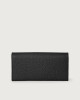 Orciani Soft leather wallet with RFID protection Grained leather Black