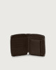 Orciani Soft leather wallet with RFID protection Grained leather Chocolate