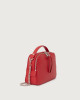 Orciani Chéri Soft leather hand mini bag with shoulder strap Grained leather Marlboro red