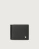 Orciani Micron leather wallet with money clip and RFID protection Leather Black