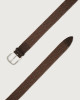 Orciani Bouclé braided wool stretch belt Wool Chocolate