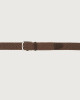 Orciani Bouclé braided wool stretch belt Wool Chocolate