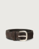 Orciani Hunting Brushed suede belt Suede leather Chocolate