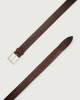 Orciani Bull Soft wave pattern leather belt Leather Brown