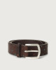 Orciani Tetris leather belt Leather Chocolate