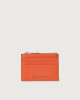 Orciani Soft leather card holder Leather Coral